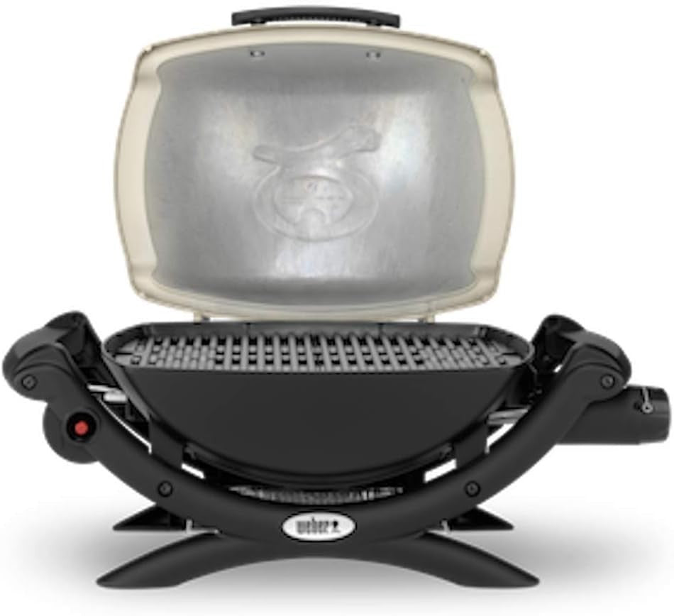Portable Gas BBQ Grill with Cast Iron Grate & Aluminium Lid | Compact