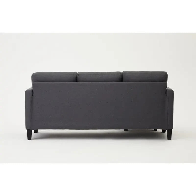 Grey 3 Seater L Shaped Sofa Bed Reversible Chaise Corner Lounge Couch