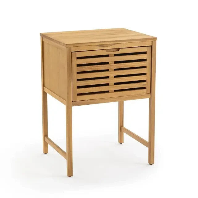 Acacia Bathroom Vanity Sink Unit with Door Storage | 60cm Wood Cabinet