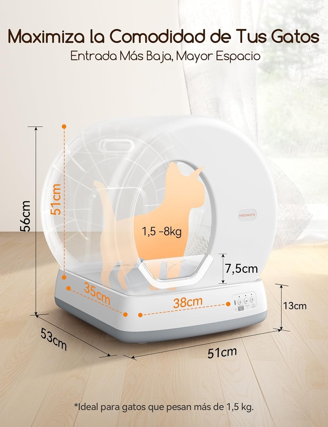 Self Cleaning Cat Litter Box APP Control Anti Pinch Multi Cat Large