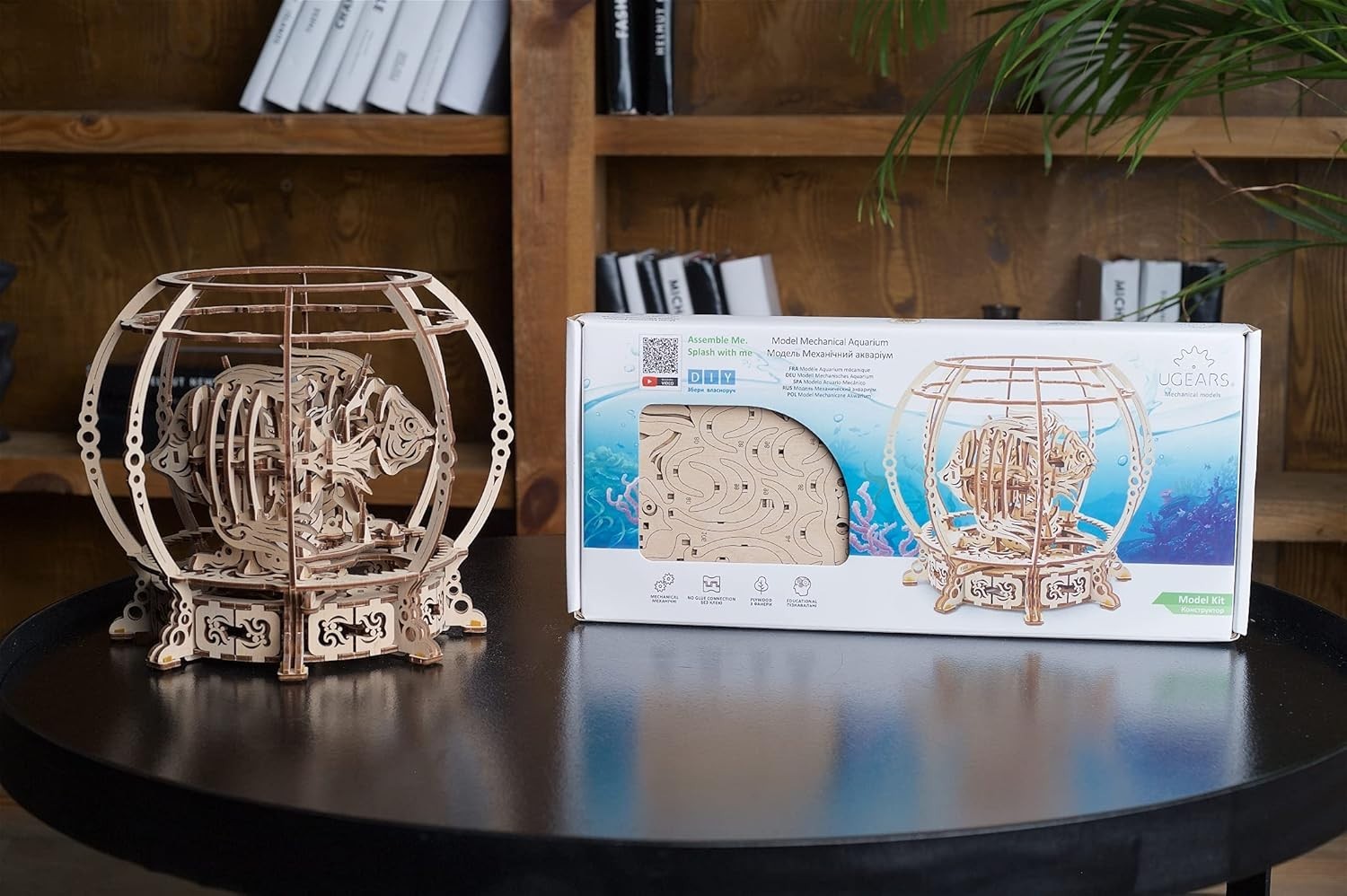 3D Wooden Aquarium Puzzle Mechanical Fish Tank Model Kit 325PCS Adult