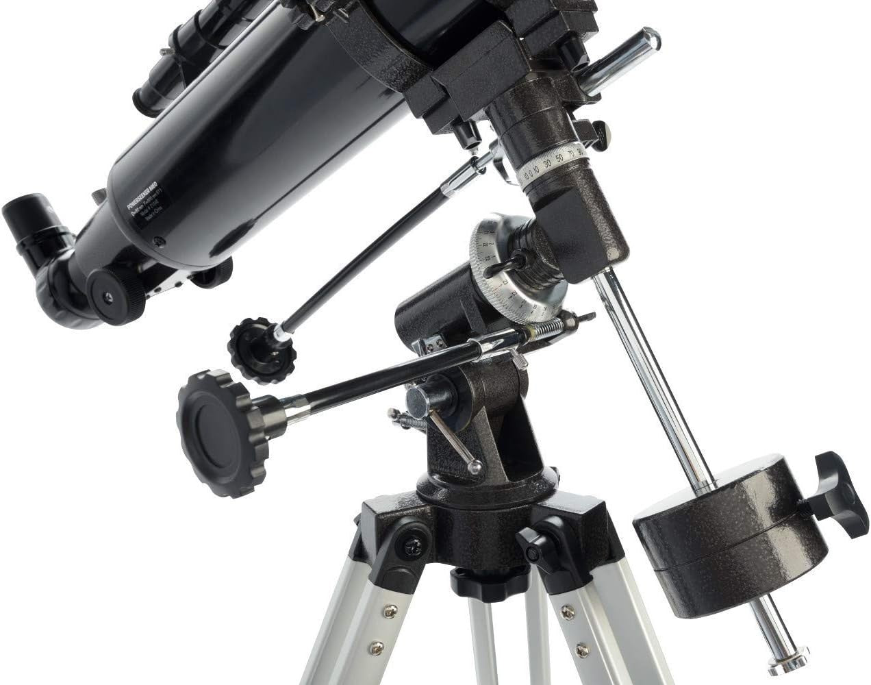 80mm Refractor Telescope with 2 Eyepieces, Barlow Lens & Tripod, Black