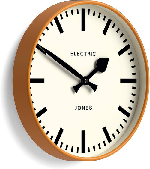 30cm Modern Orange Wall Clock Silent Station Style Round Quartz Clock Home Offic