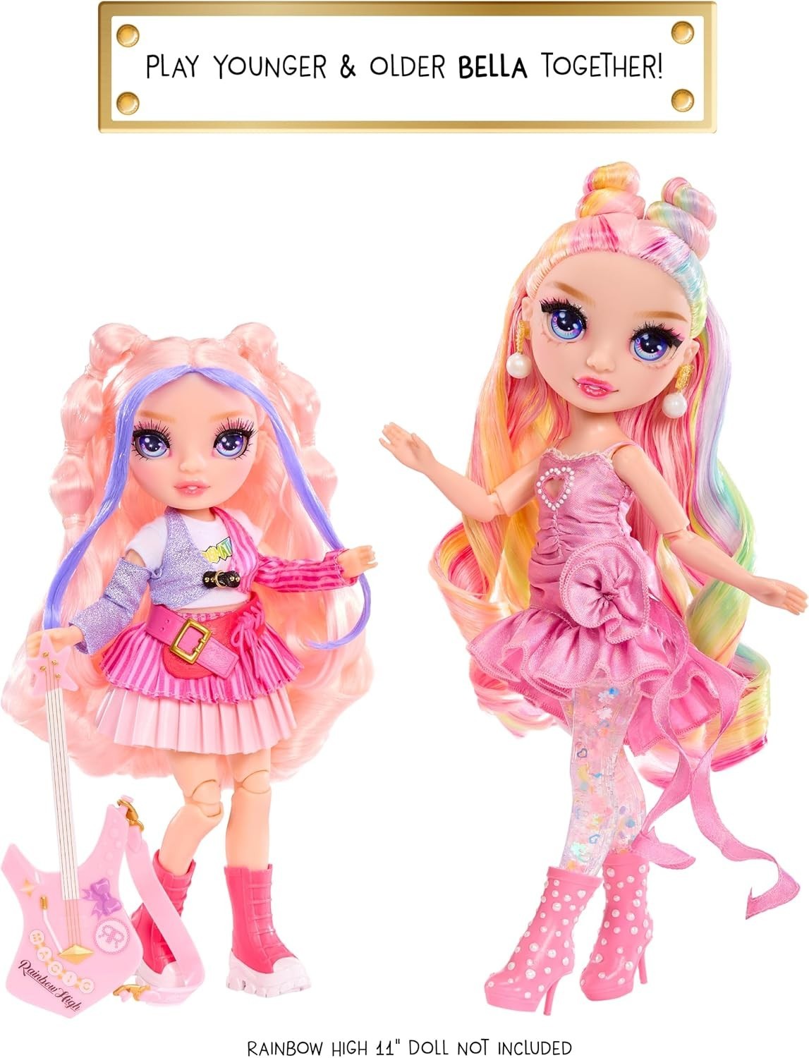 23cm Fashion Doll Rock Band Bass Guitar Stickers Posable Toy