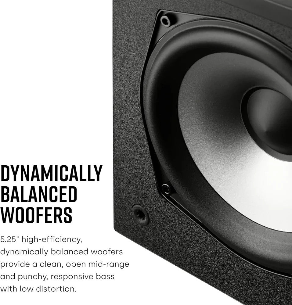 Compact Bookshelf Speakers Hi-Res Audio Dolby Atmos Surround Sound