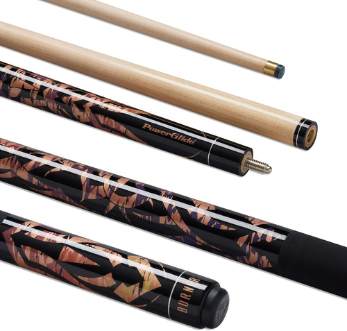 57" Pool Cue 10mm Tip Maple Shaft Ramin Butt 2-Piece Plastic Joint