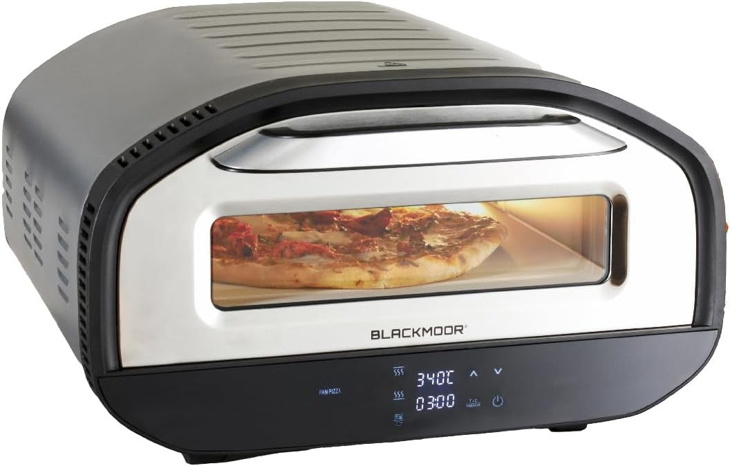 Electric Pizza Oven 2200W | 430°C Max Heat, 8 Cooking Modes, 12” Stone Grill