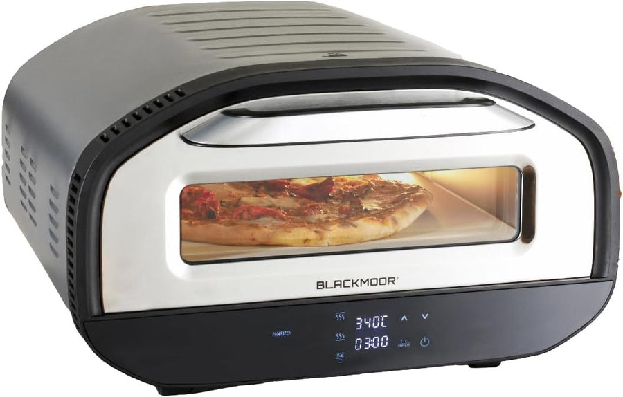 Electric Pizza Oven 2200W | 430°C Max Heat, 8 Cooking Modes, 12” Stone Grill