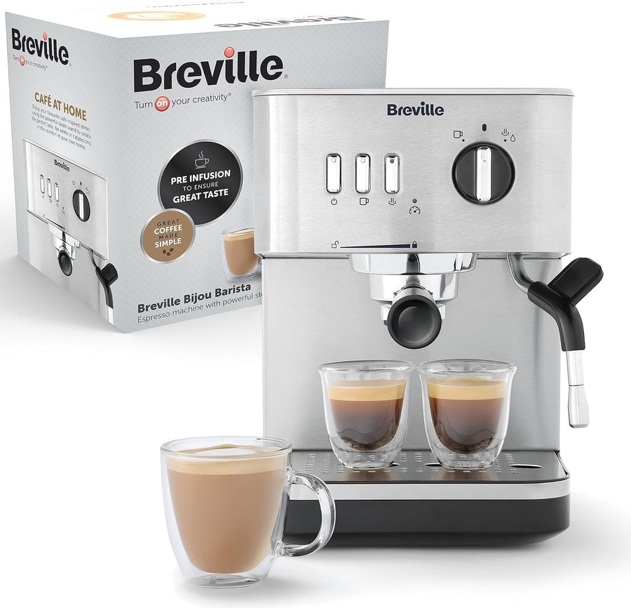 Espresso Coffee Machine | 15 Bar Pump | Steam Wand | Manual & Automatic | 1.5L