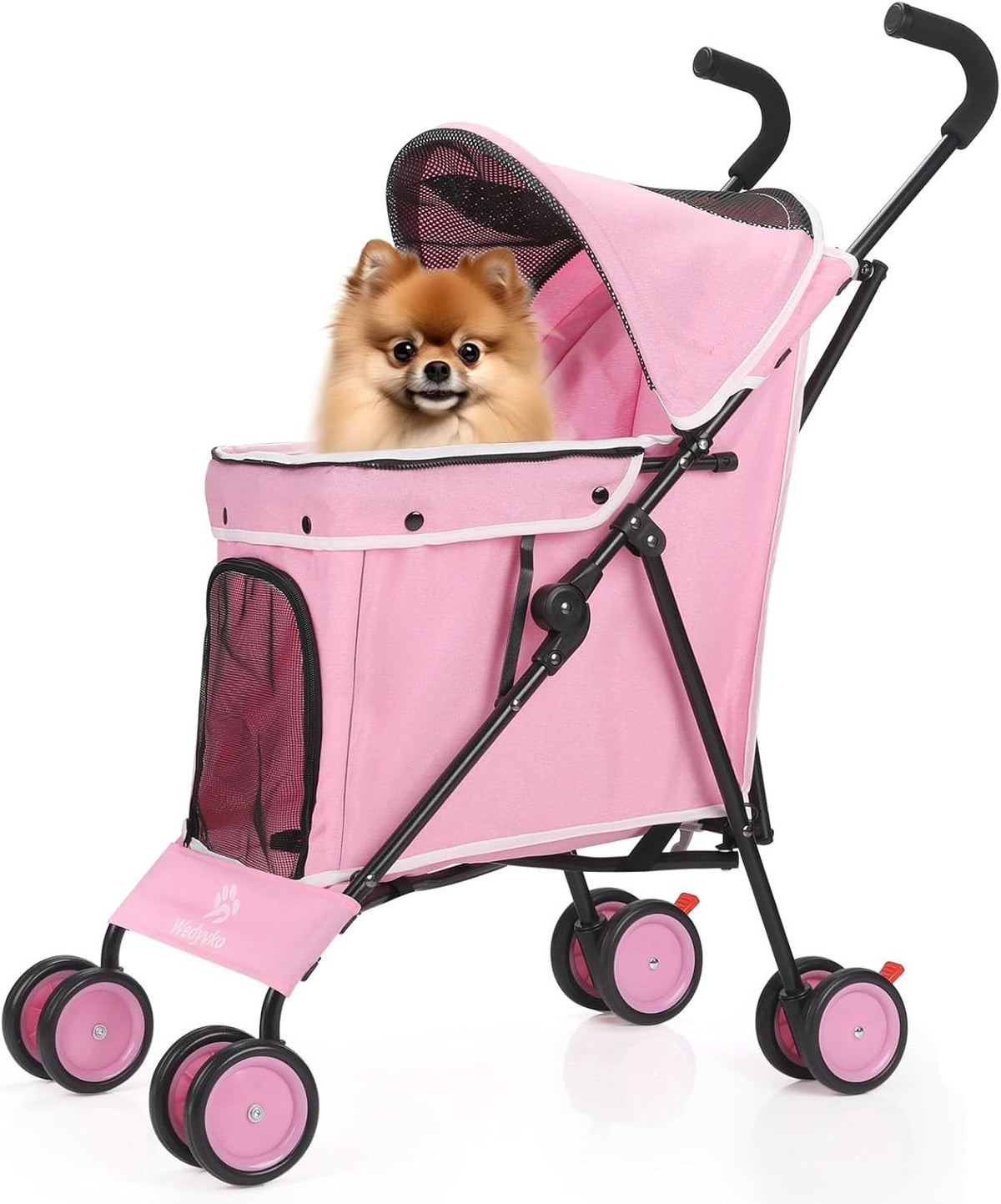 3 in 1 Pet Stroller Folding Dog Cat Pushchair 4 Wheel Travel Pram