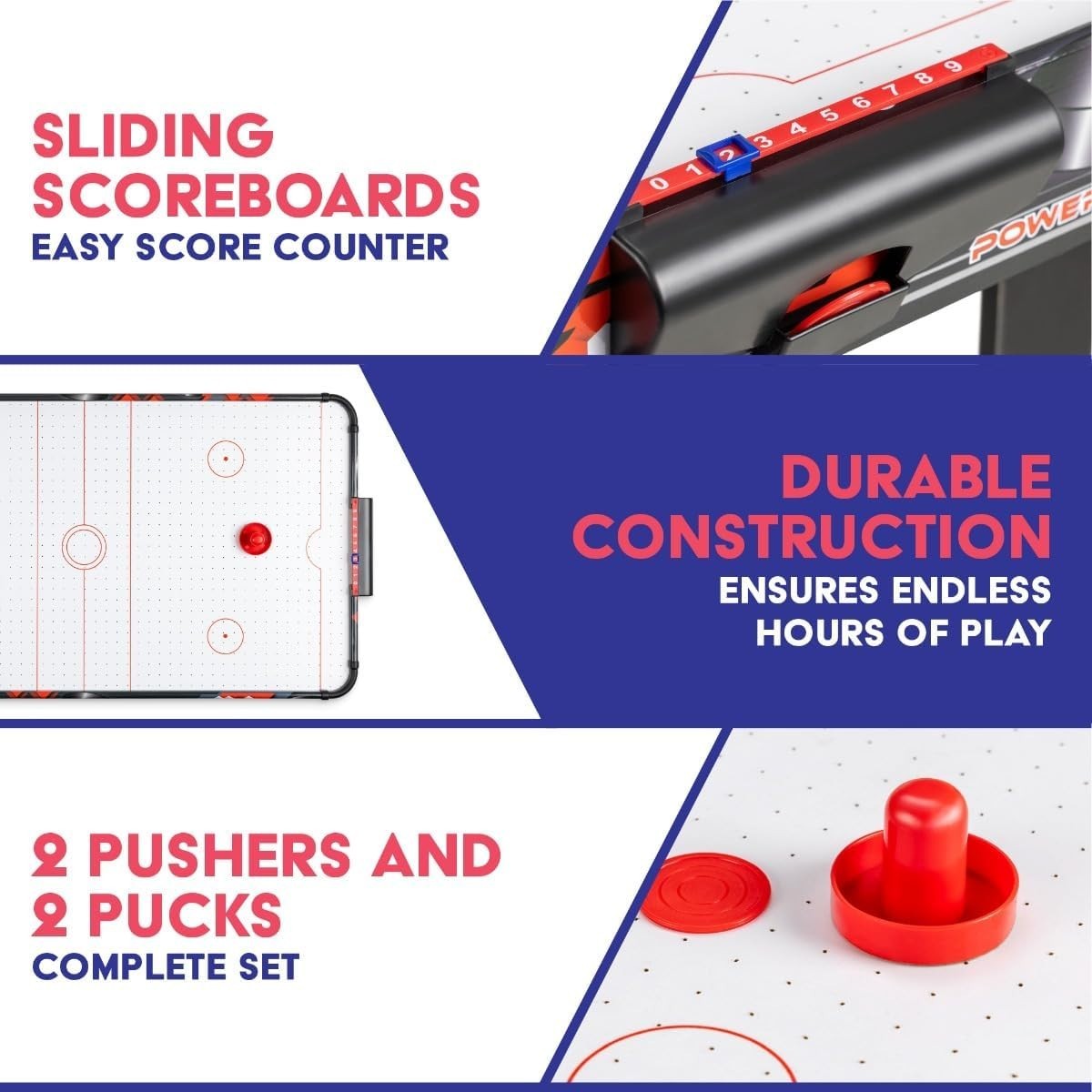 3ft Air Hockey Table Mini Indoor Game Portable Kids Adults Fun