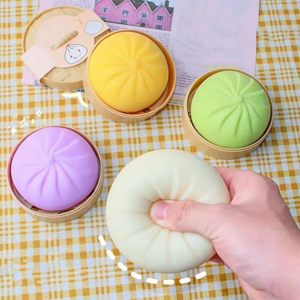 4pcs Giant Dumpling Squishy Stress Ball Jumbo Sensory Fidget Toy
