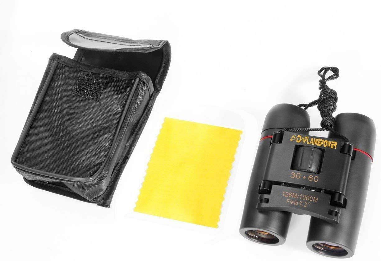 30x60 Mini Compact Binoculars Portable Folding HD Travel Outdoor Viewing
