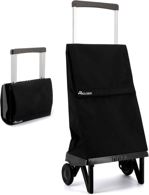 2 Wheel Folding Shopping Trolley Lightweight Aluminium Large Grocery Bag