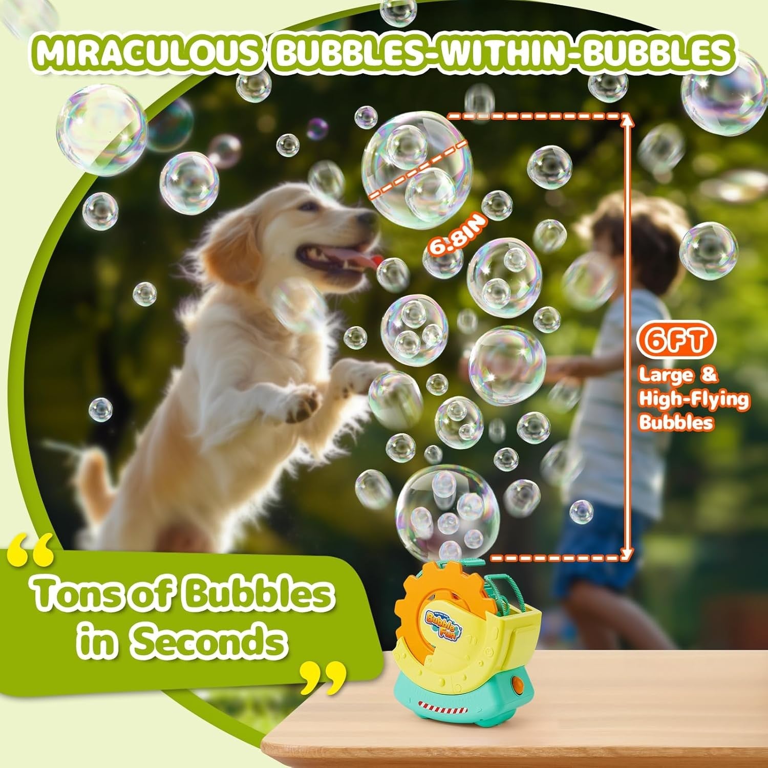 Rechargeable Giant Bubble Machine Large Bubble Effect