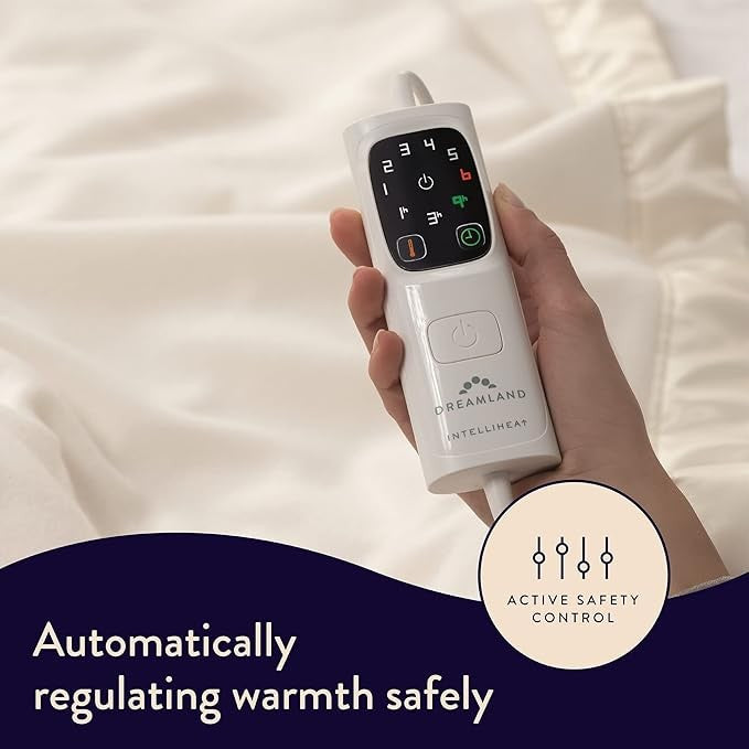 Electric Heated Overblanket Single 180x135cm Fast Heat Timer Washable