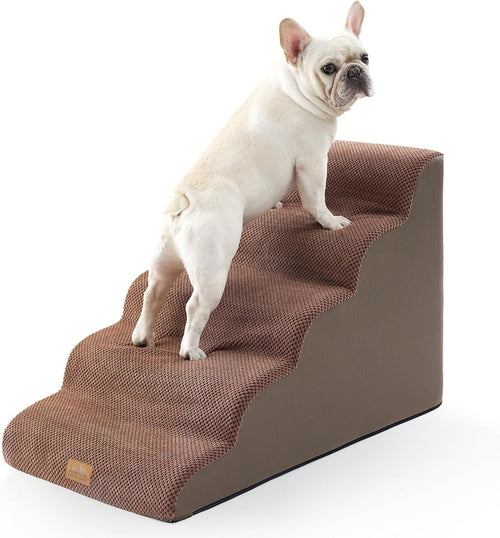 5‑Tier Non‑Slip High Density Foam Dog & Cat Stairs 19.7×33×22.4 in Ramp