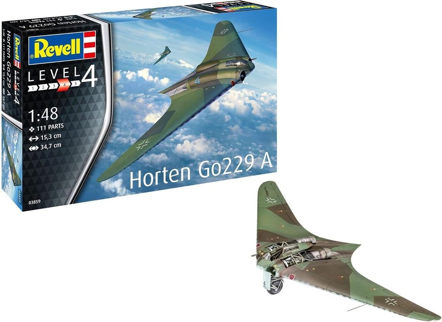 WWII Horten Go229 1:48 Scale Jet Fighter Plastic Model Kit Aircraft Set