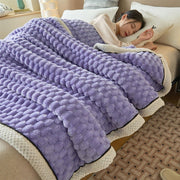 Purple Weighted Blanket 120x200 cm Soft Fleece for Sofa & Bed