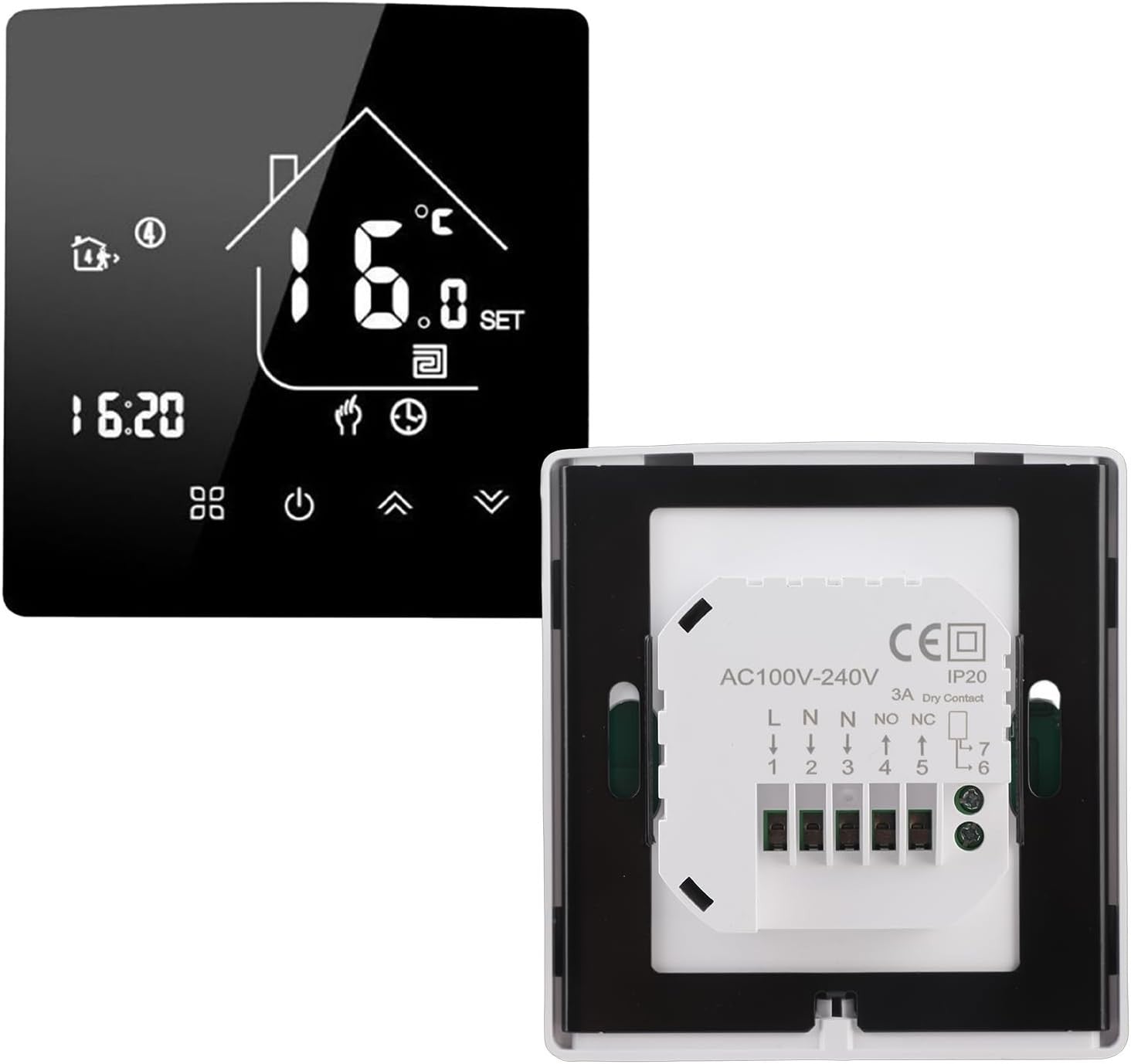 Smart Thermostat for Electric Underfloor Heating | LCD Touch & App Control