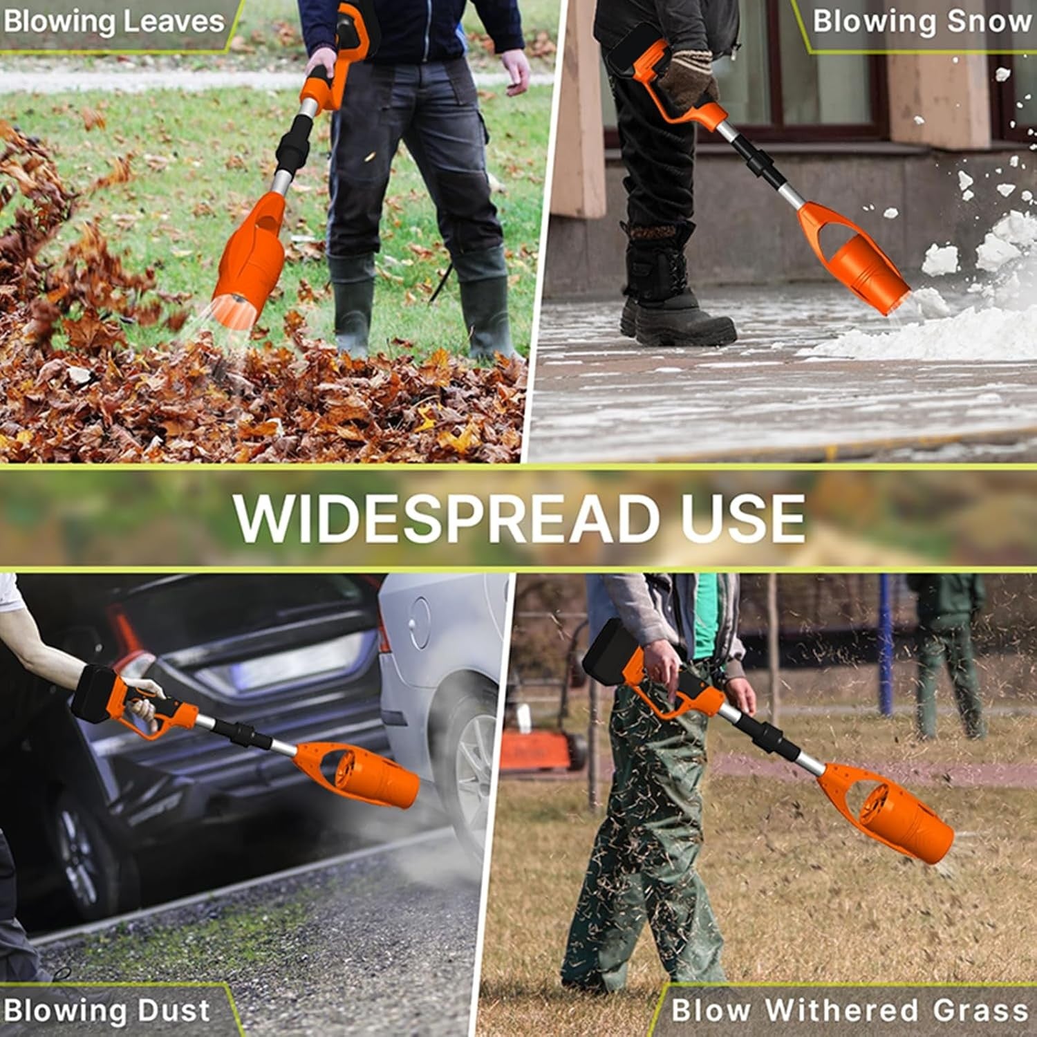 Cordless Leaf Blower 20V Dual Battery Lightweight Foldable 150MPH Garden