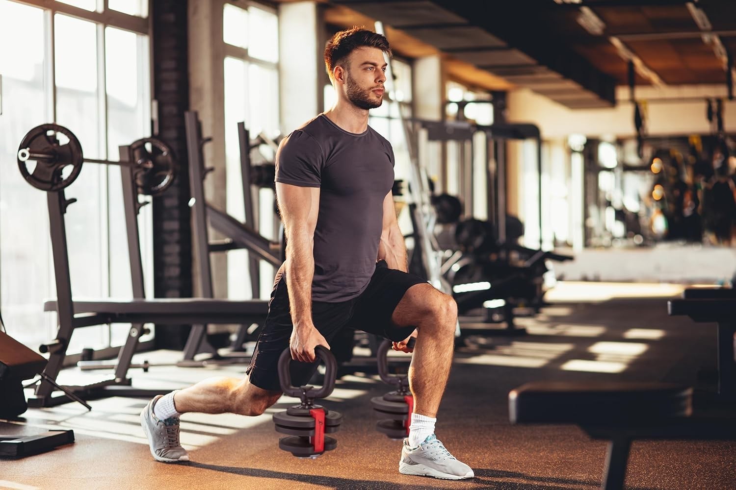 3-in-1 Adjustable Smart Weight Set 2–19kg Dial Barbell Dumbbell Kettlebell