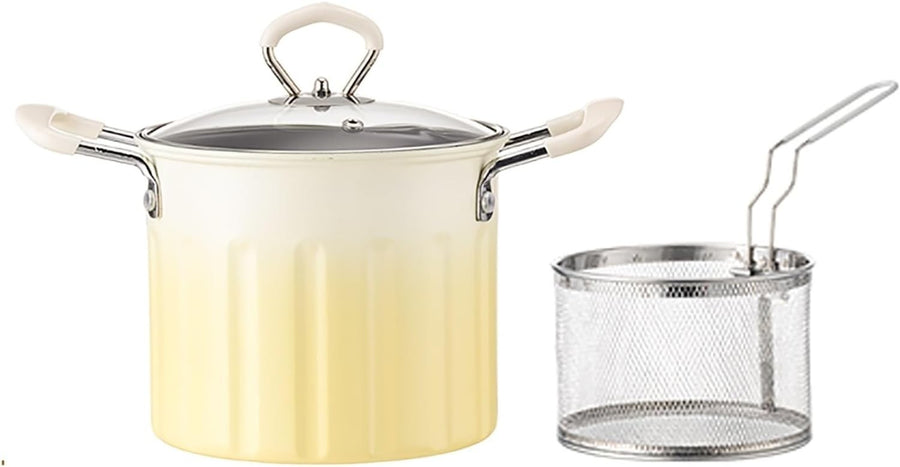 Japanese Tempura Deep Fryer Pot 3L Small Frying Pan With Basket