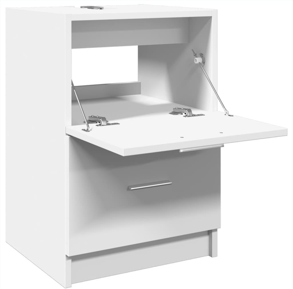 White Bathroom Sink Cabinet 40x37x59cm Modern Under Sink Storage Unit