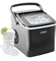 Portable Dual-Size Ice Maker Machine - Fast 9 Cubes in 7 Mins, 22lbs/Day