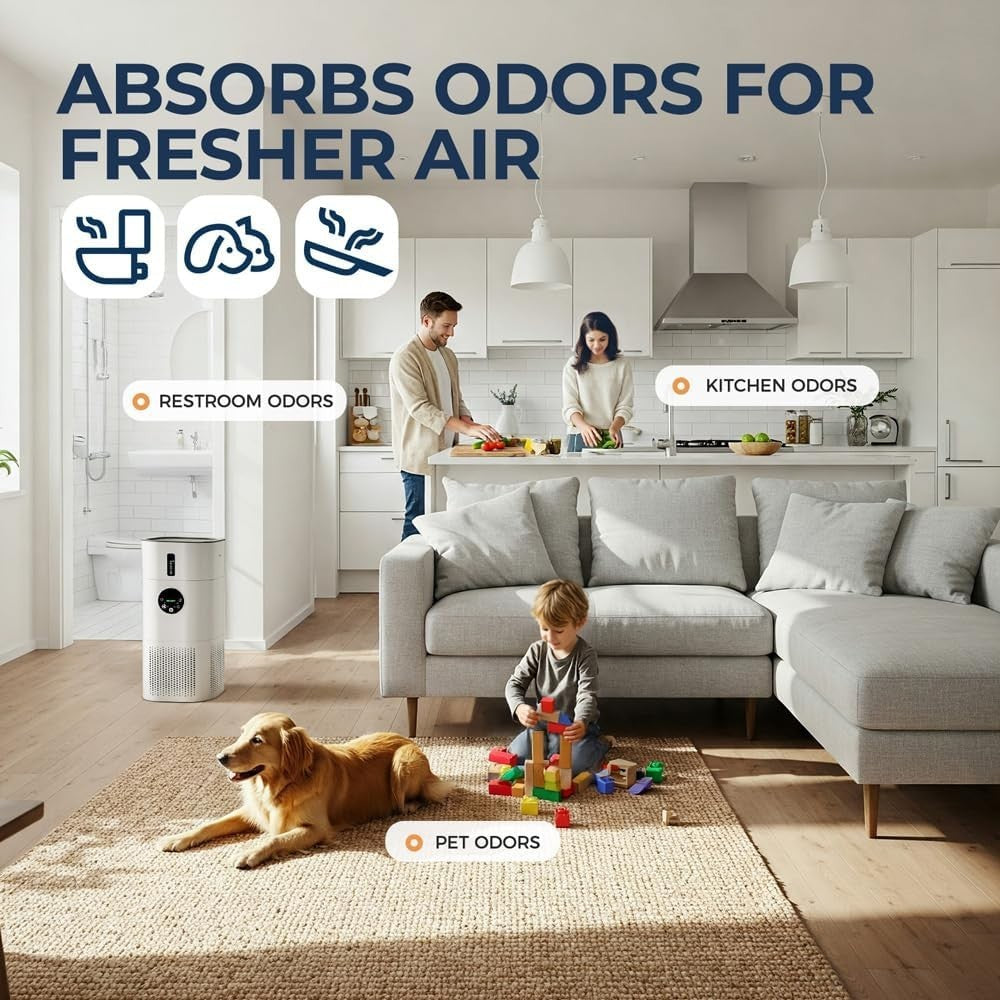 2 in 1 Air Purifier Humidifier H13 HEPA Quiet 25dB Bedroom