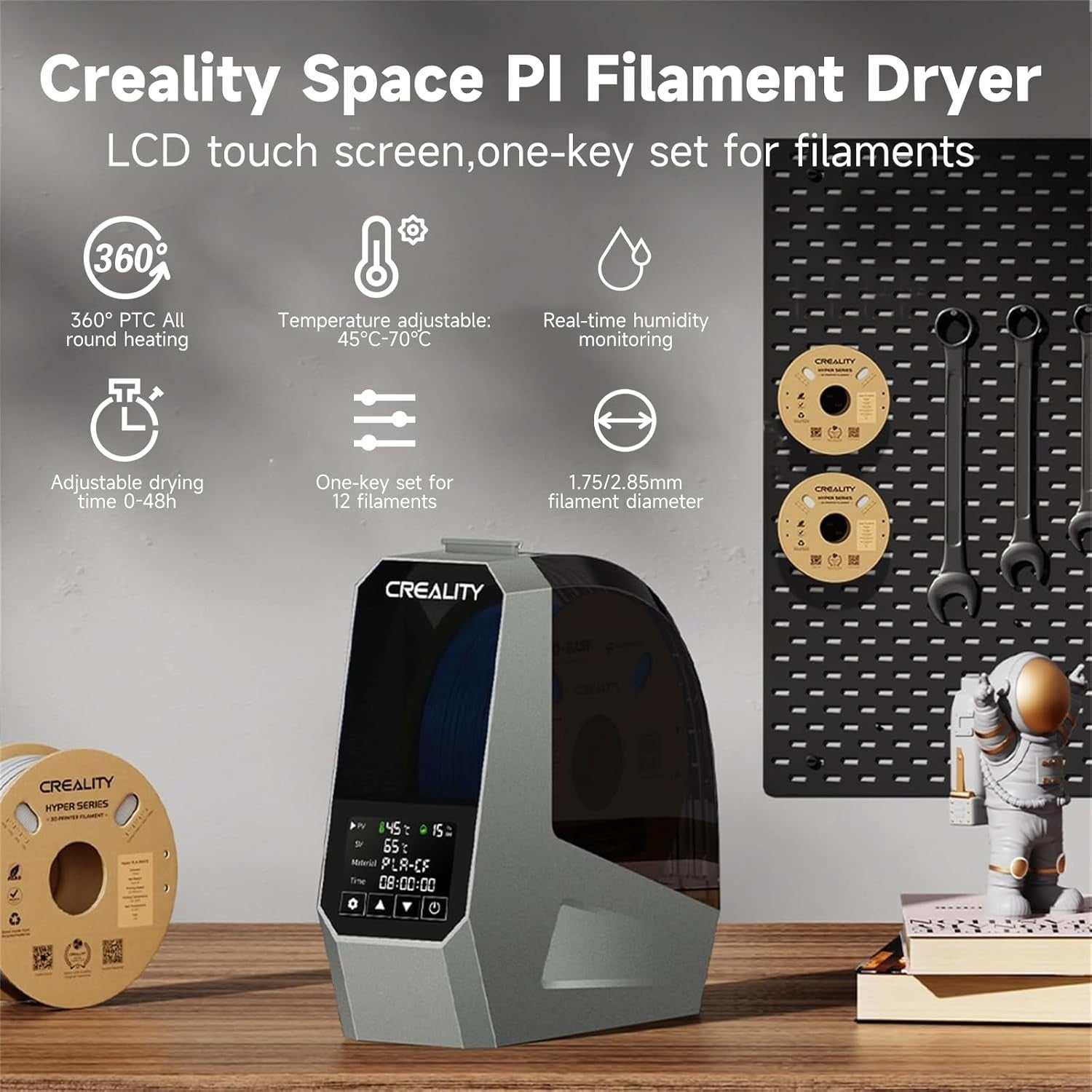 Filament Dryer Box 360° Heating Fast Drying 1KG PLA ABS PETG TPU