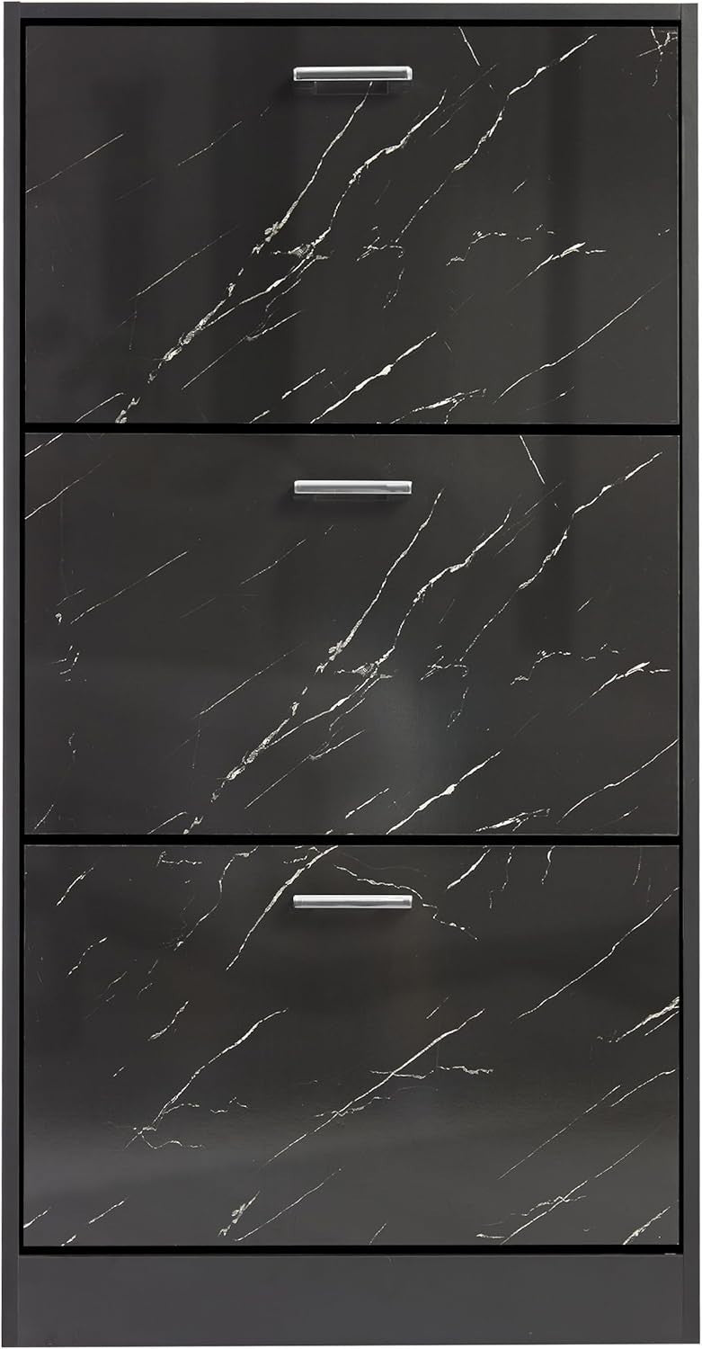 Space-Saving 3 Drawer Shoe Cabinet with Adjustable Shelves & Anti-Tip Strap