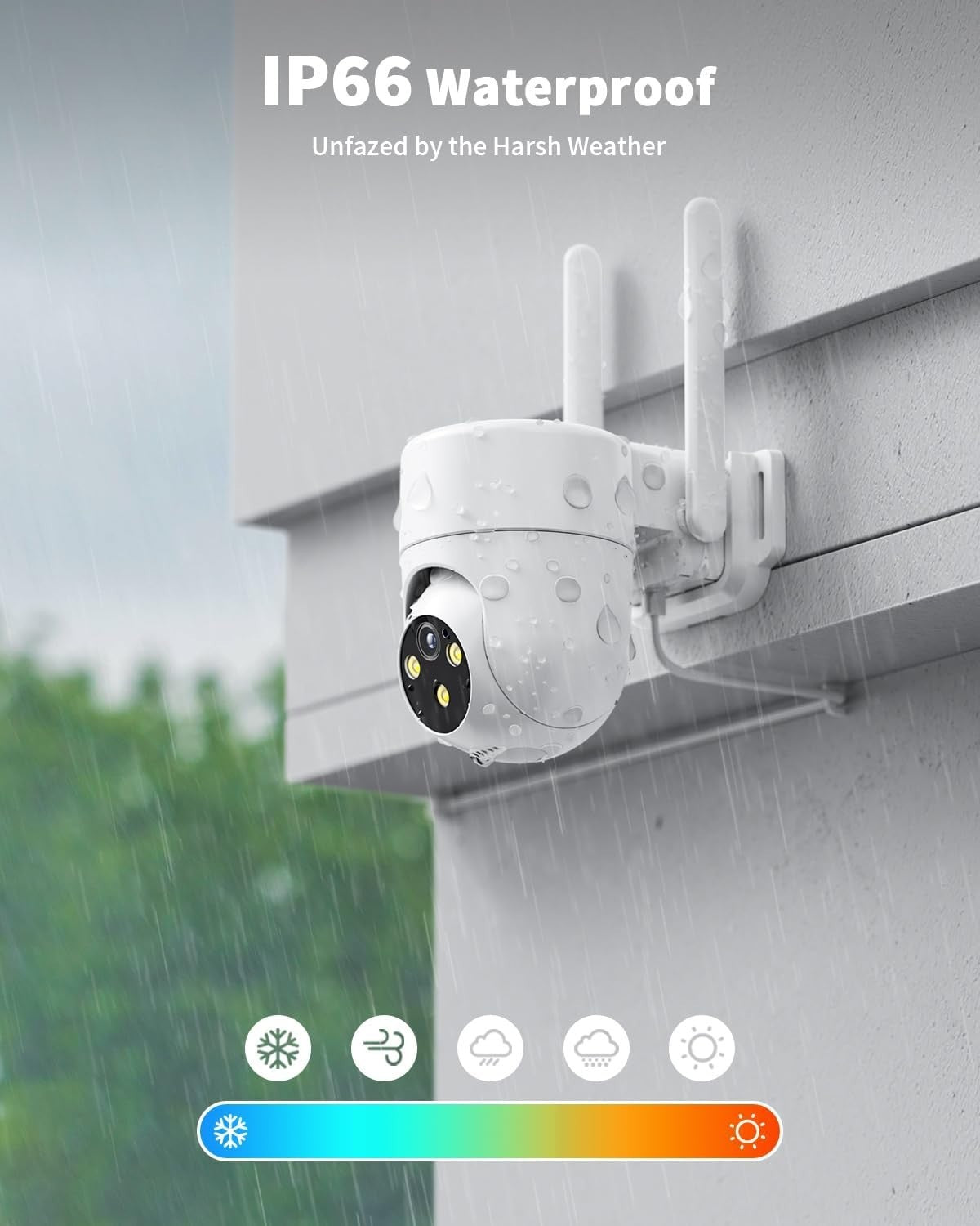 4G LTE Security Camera Outdoor 2K PTZ CCTV SIM Card 24/7 Recording
