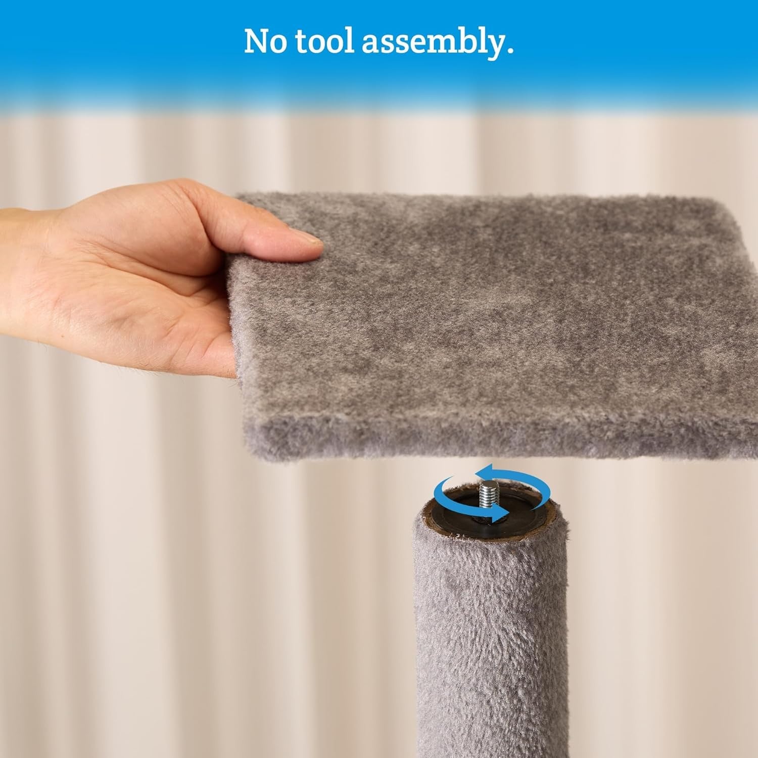 Cat Tree 146cm Multi Level Tower With Scratching Posts Condo & Hammock Grey