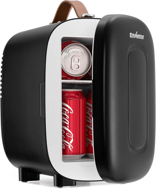 4L Mini Fridge Cooler & Warmer Portable AC 12V Compact Black