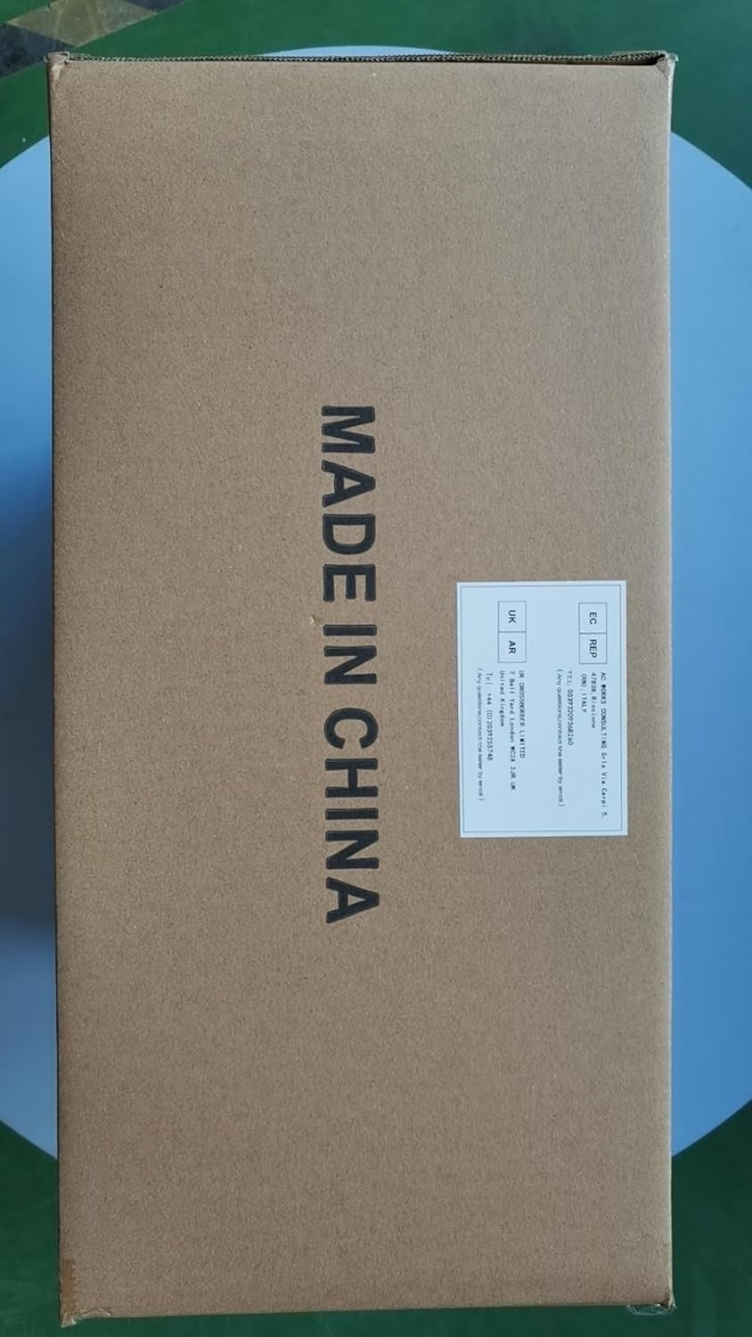 50cm Industrial Ceiling Fan Light, White Caged, 4 Lights, Remote Control