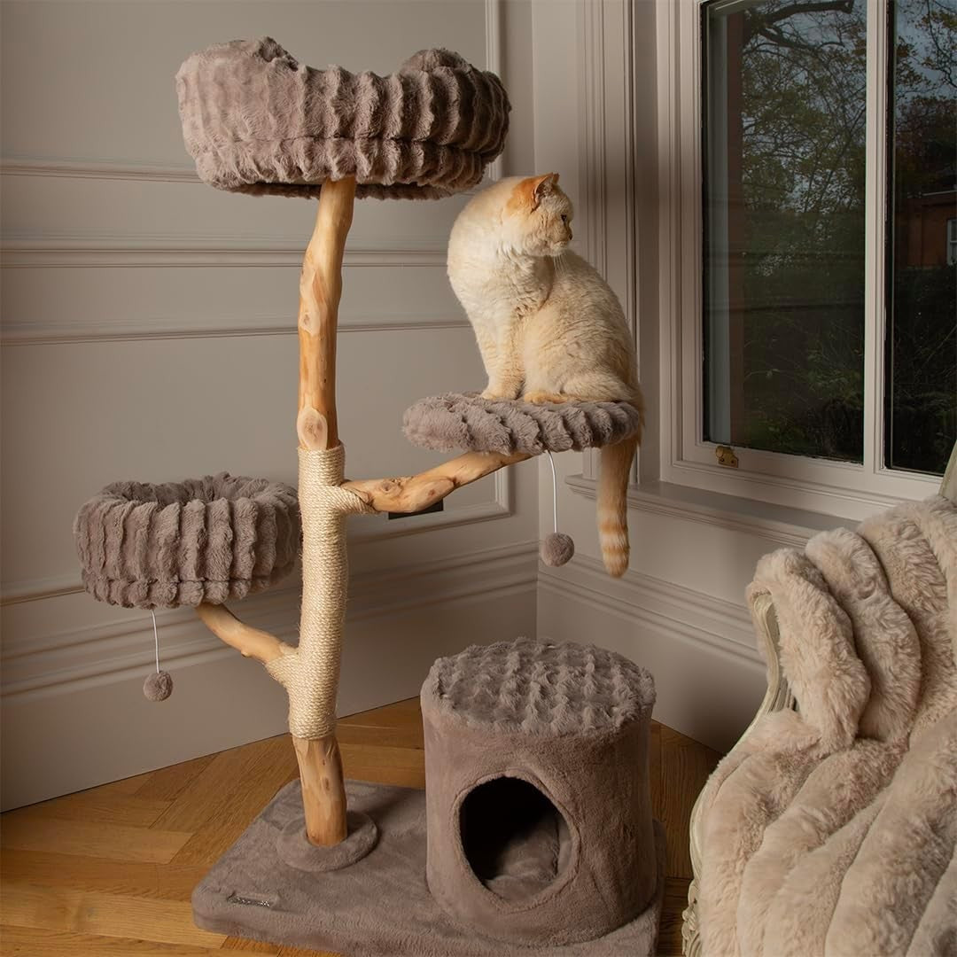 Luxury Large Cat Tree Scratching Tower Plush Beds Sisal Post Condo