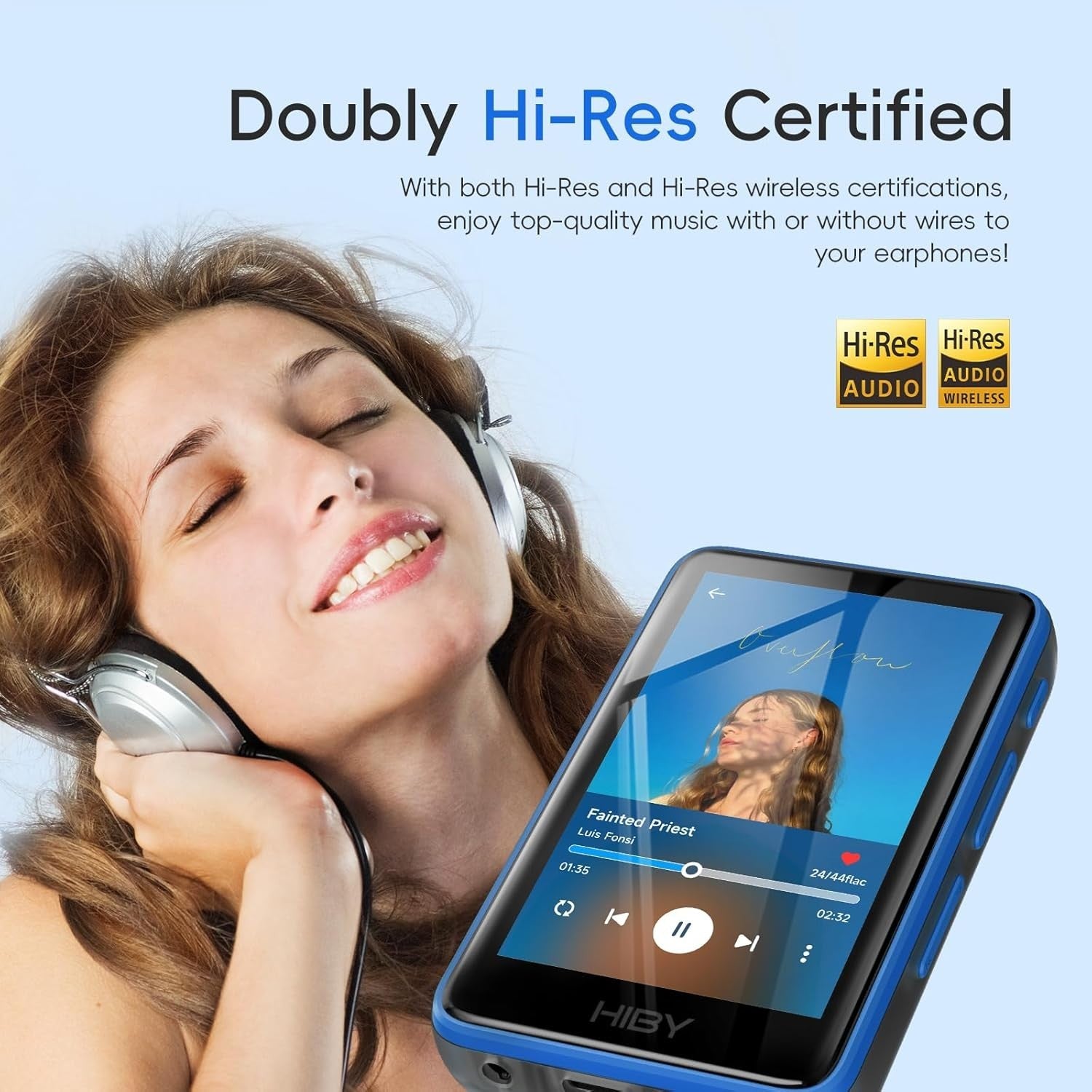 High Resolution Bluetooth 5.1 HiFi Music Player Touchscreen DAC 2TB Storage