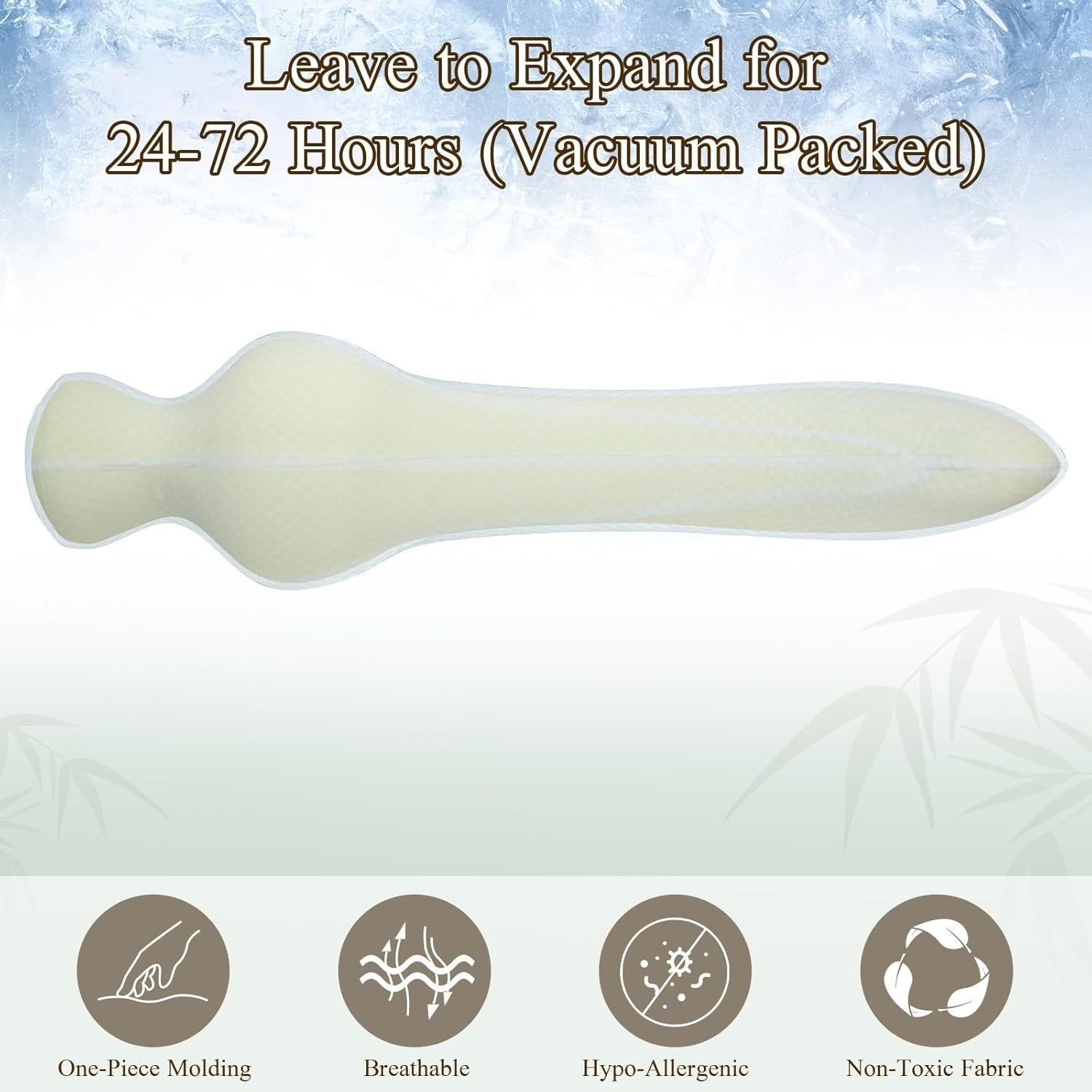 Mermaid Body Pillow for Side Sleepers Memory Foam Ergonomic Support