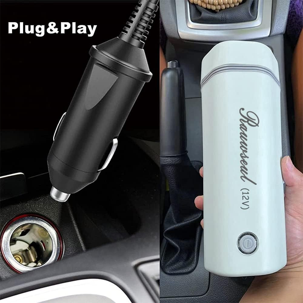 12V Travel Electric Kettle 350ml Car Heating Cup 80W Auto Shut Off