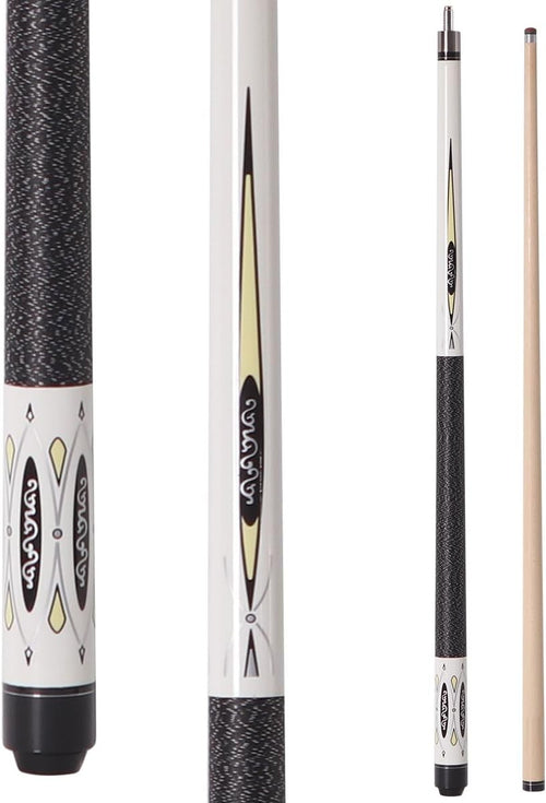 58in Canadian Maple Pool Cue 2pc Low Deflection 10mm–13mm Tip Adult Play