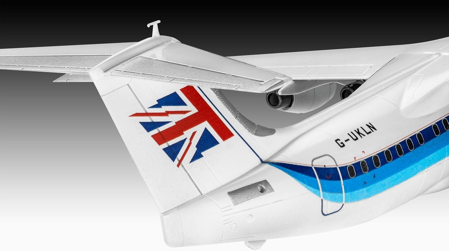 1:144 Scale BAe 146 RJ85 Airliner Model Kit Unpainted Aircraft Gift Toy