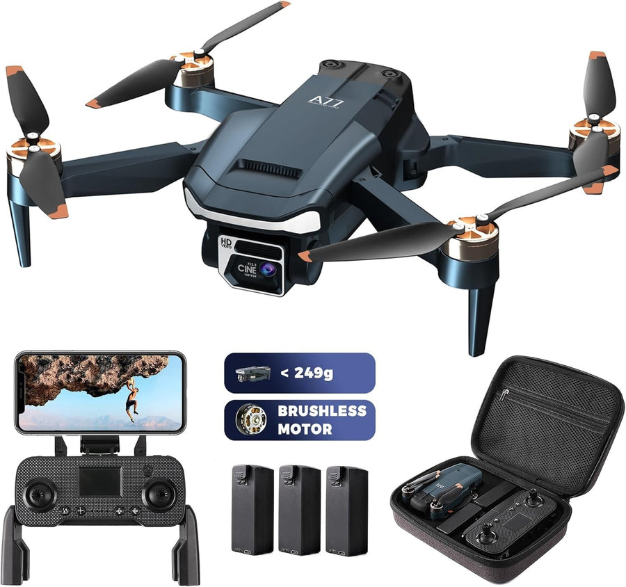 4K HD Brushless Drone | 84-Min Flight, 2650ft Range, Follow Me, 3 Batteries