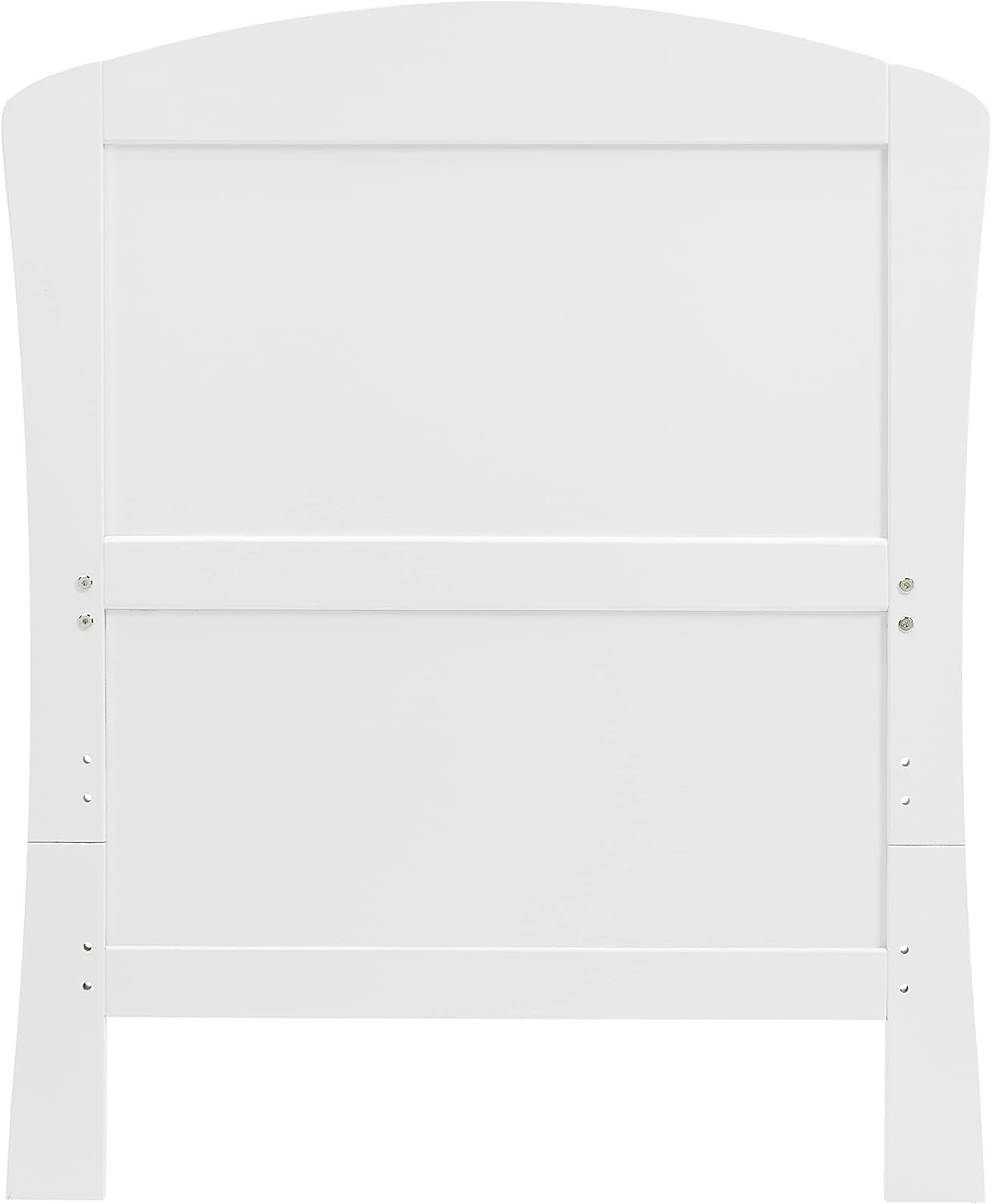 Baby Cot Bed Convertible Toddler Bed Adjustable Height Safety Drop Side White