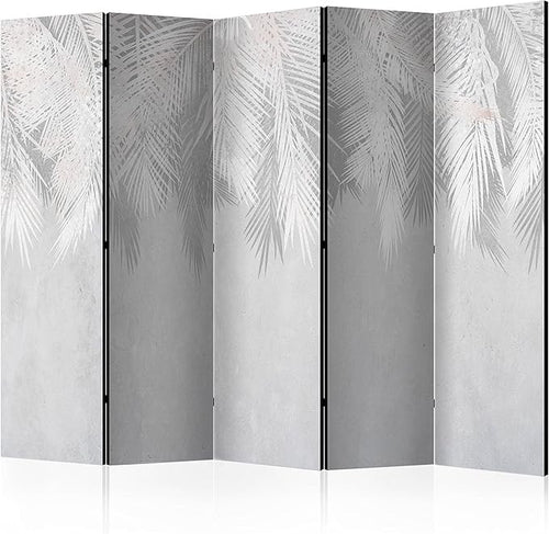 Tropical Palm Leaf 5 Panel Room Divider 225x172cm Double Sided Acoustic