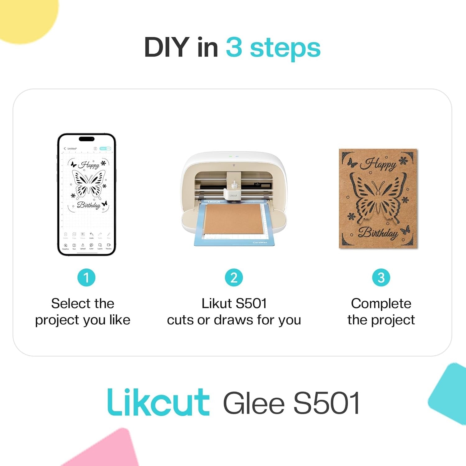 Portable Vinyl Cutter Machine Cardstock Sticker Maker Craft Bundle