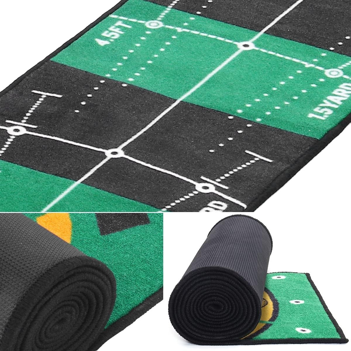 Indoor Golf Putting Mat Long Practice Green Non Slip Home Trainer