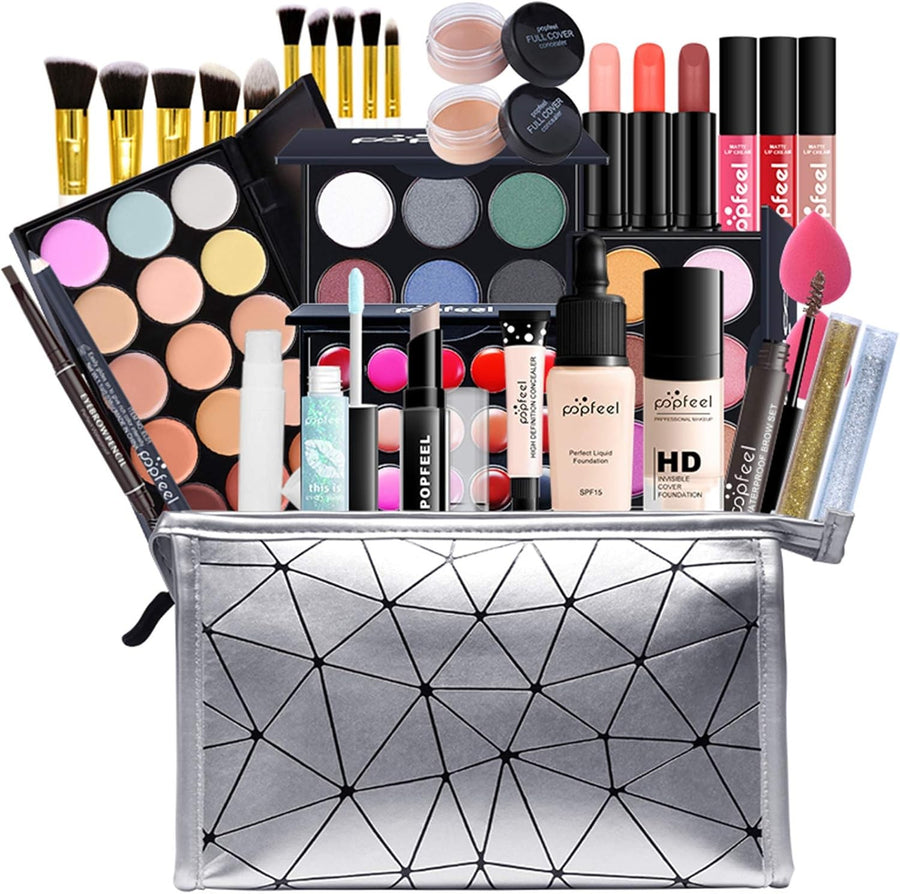 All In One Makeup Gift Set Full Kit Eyeshadow Foundation Lipstick