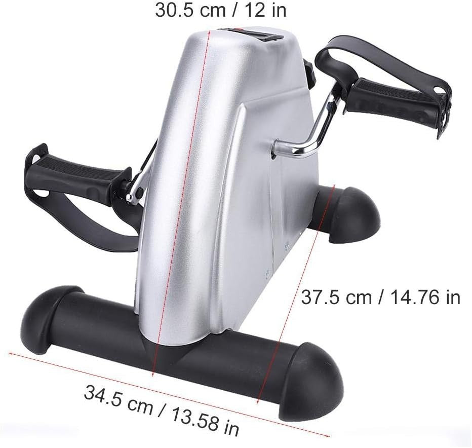 Compact Hand Foot Pedal Trainer Foldable LCD Seated Fitness