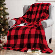 Electric Heated Throw Blanket 152x127cm Double Sided Checkered 10 Heat Timer
